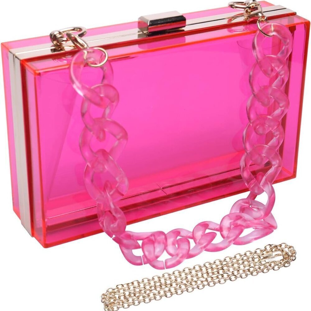 Women Acrylic Evening Purse Clutch Bag Mini Storage for Receptions and Dinners
